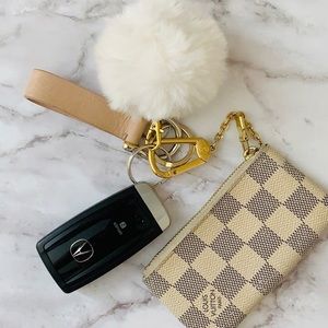 Louis Vuitton Key Pouch Damien Azur white/blue